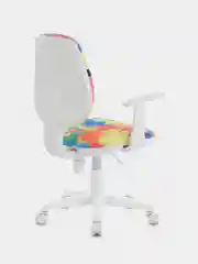 Кресло BRABIX Fancy MG-201W, с подлокотниками, пластик белый, с рисунком "Abstract",532406
