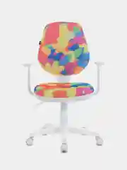 Кресло BRABIX Fancy MG-201W, с подлокотниками, пластик белый, с рисунком "Abstract",532406