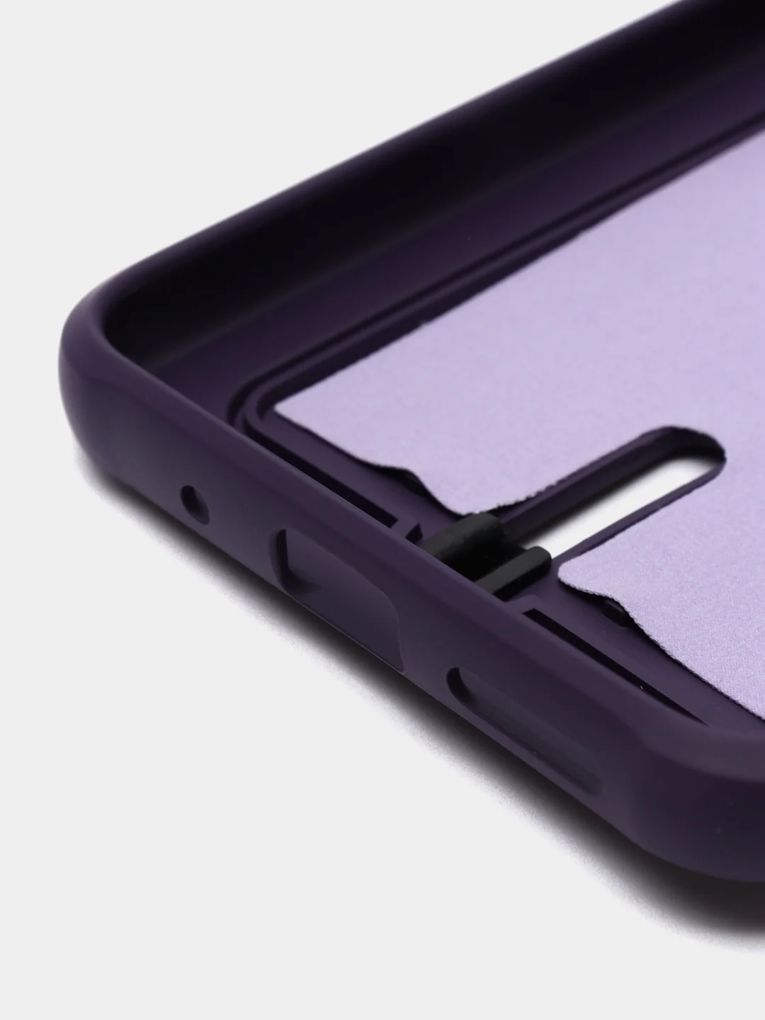 Пурпурный чехол Xiaomi Redmi 10C / Poco C40, Сяоми Редми 10С, Поко С40 силиконовый с карманом для карты