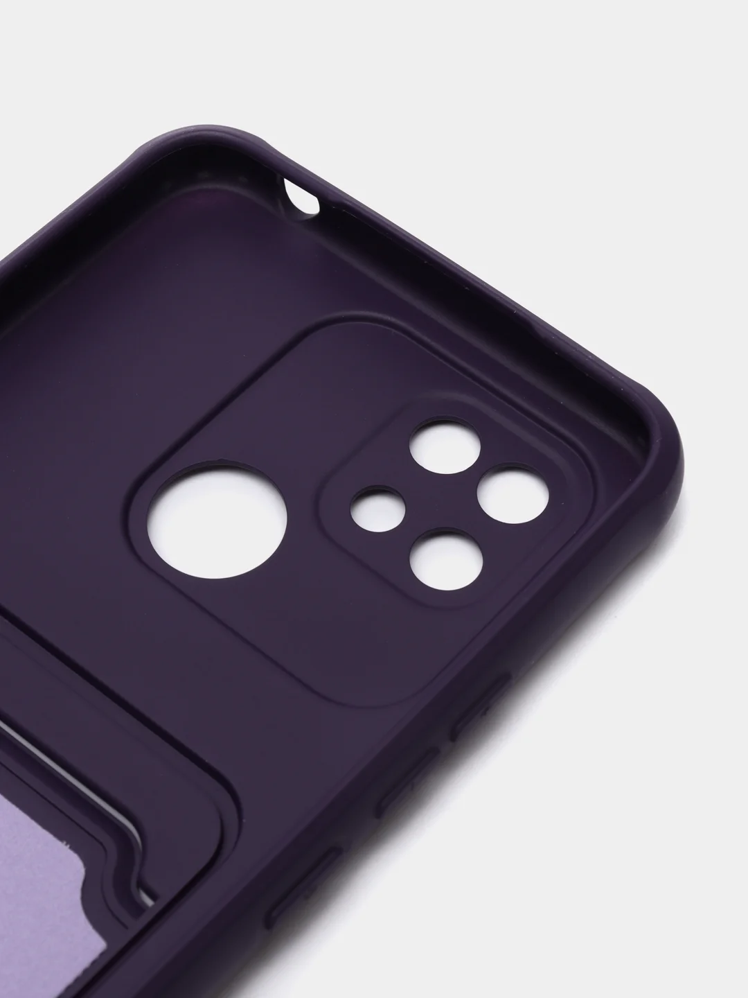 Пурпурный чехол Xiaomi Redmi 10C / Poco C40, Сяоми Редми 10С, Поко С40 силиконовый с карманом для карты