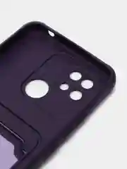 Пурпурный чехол Xiaomi Redmi 10C / Poco C40, Сяоми Редми 10С, Поко С40 силиконовый с карманом для карты
