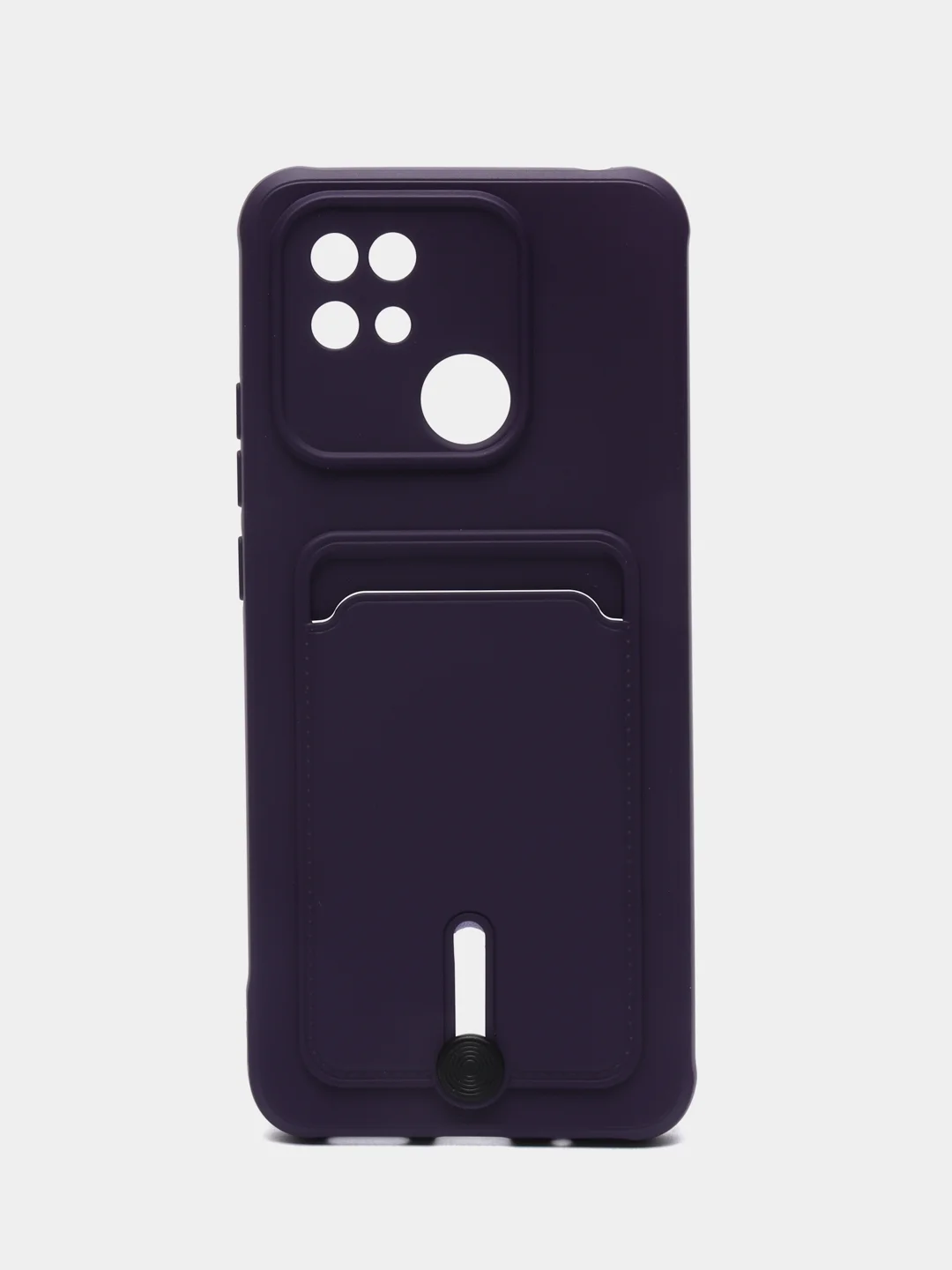 Пурпурный чехол Xiaomi Redmi 10C / Poco C40, Сяоми Редми 10С, Поко С40 силиконовый с карманом для карты