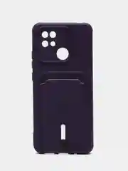 Пурпурный чехол Xiaomi Redmi 10C / Poco C40, Сяоми Редми 10С, Поко С40 силиконовый с карманом для карты