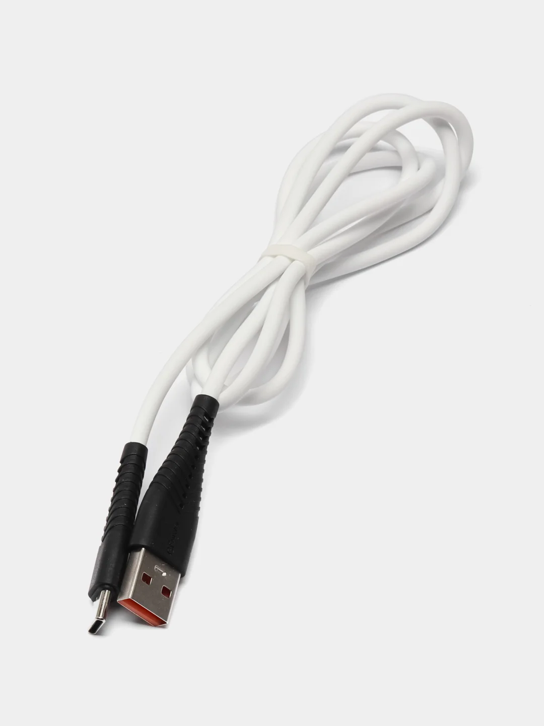 Белый кабель USB на Type-C "GFPower 19T", 1 метр, 2.4 A, силиконовый