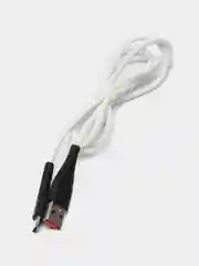 Белый кабель USB на Type-C "GFPower 19T", 1 метр, 2.4 A, силиконовый