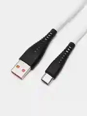 Белый кабель USB на Type-C "GFPower 19T", 1 метр, 2.4 A, силиконовый