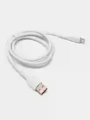 Белый кабель USB на Micro-USB "GFPower F16M", с индикацией, 1 метр, 3.6A, ПВХ, Android