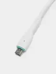 Белый кабель USB на Micro-USB "GFPower F16M", с индикацией, 1 метр, 3.6A, ПВХ, Android