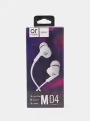 Белый наушники с микрофоном GFPower M04, проводные