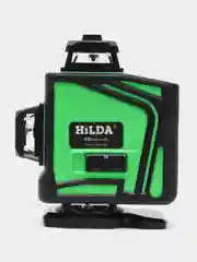 Зеленый лазерный уровень нивелир Hilda 4D, 16 линий, 2 АКБ