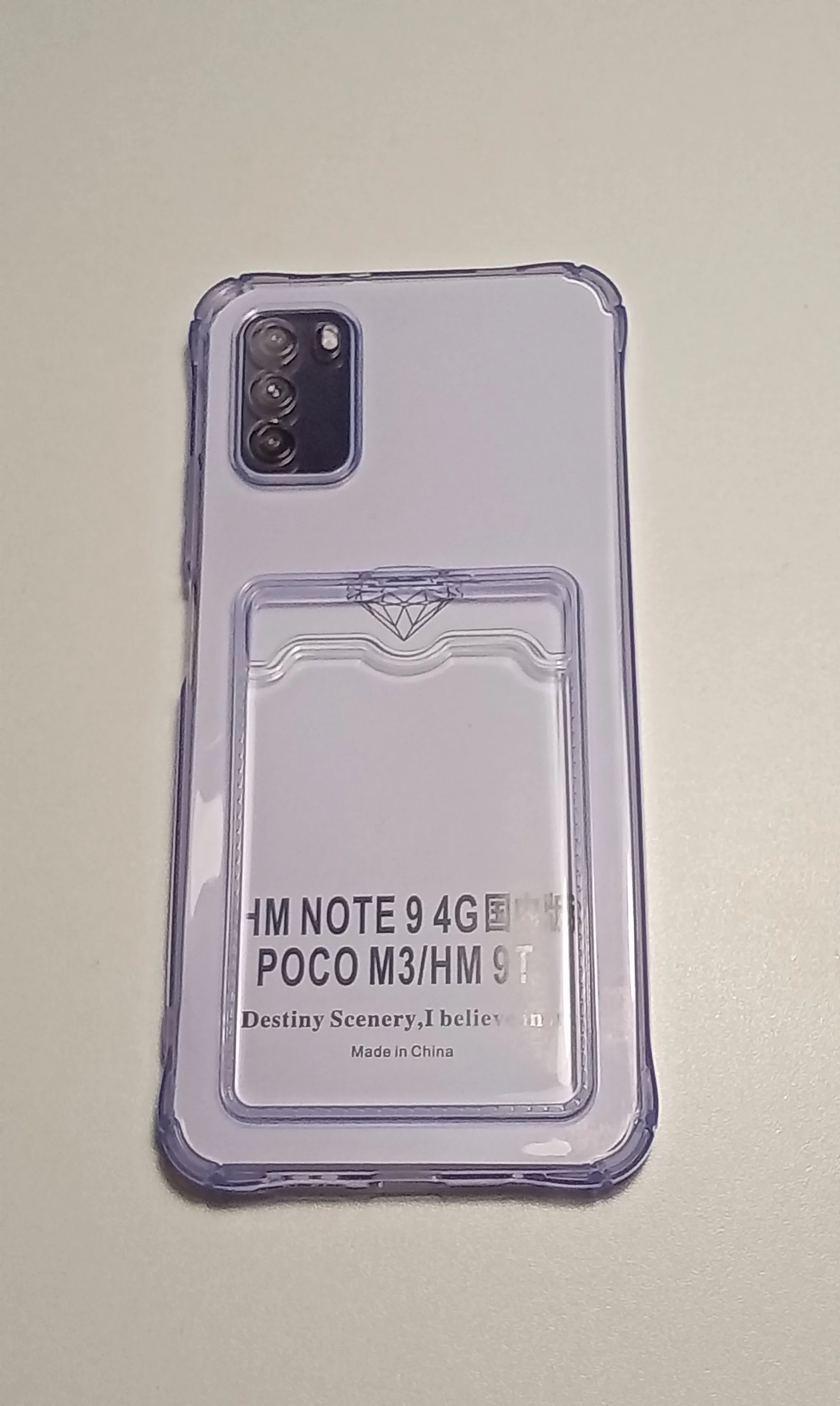 Темно-синий чехол Redmi 9T / POCO M3 с отделением для пластиковой карточки
