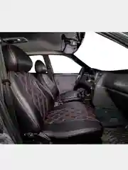 Модельные авточехлы на Lada Priora, ВАЗ 2110, черные с красными ромбами