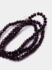 Фиолетовый стеклянные бусины "Рондели", на нити