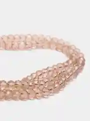 Бежевый стеклянные бусины "Рондели", на нити, 4 мм
