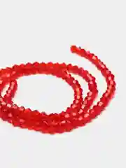 Красный стеклянные бусины "Биконусы", на нити, 3 мм