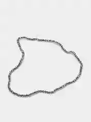 Серебряный стеклянные бусины "Рондели", на нити