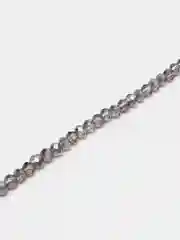 Серый стеклянные бусины "Рондели", на нити