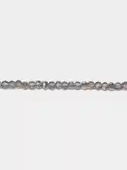 Серый стеклянные бусины "Рондели", на нити