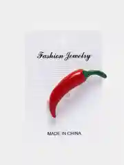 Алый брошь "Красный перец"