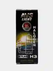 Лампа галогенная AVS ATLAS ANTI-FOG H3, желтый, 12V, 55W, 1 штука