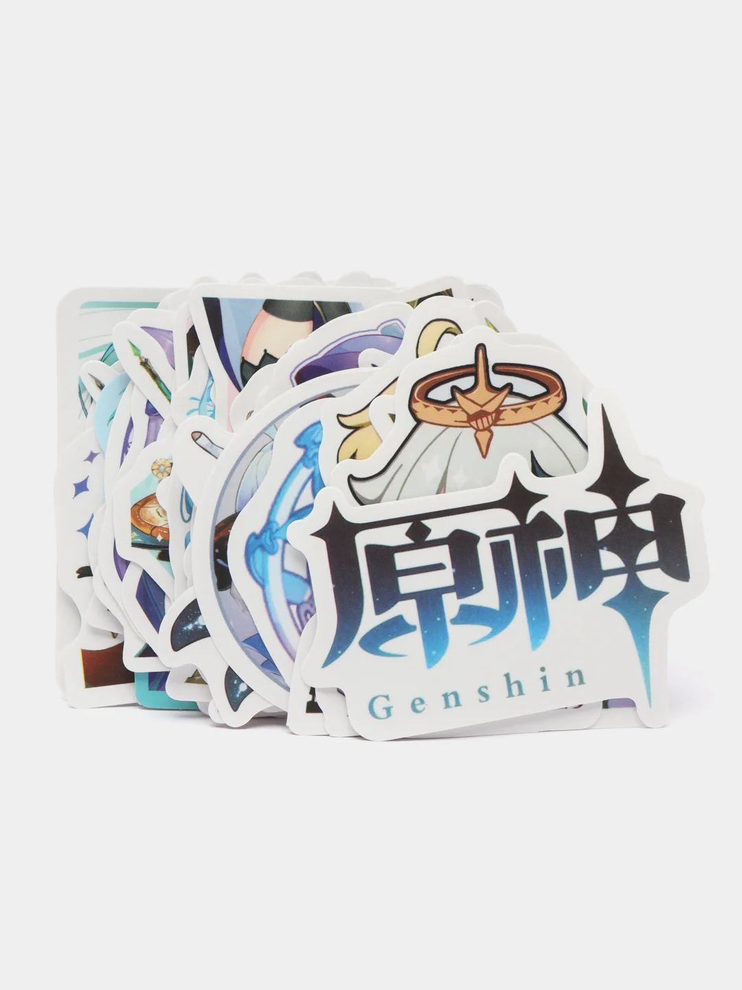 Белый genshin Impact, стикеры-наклейки, 50-100 штук