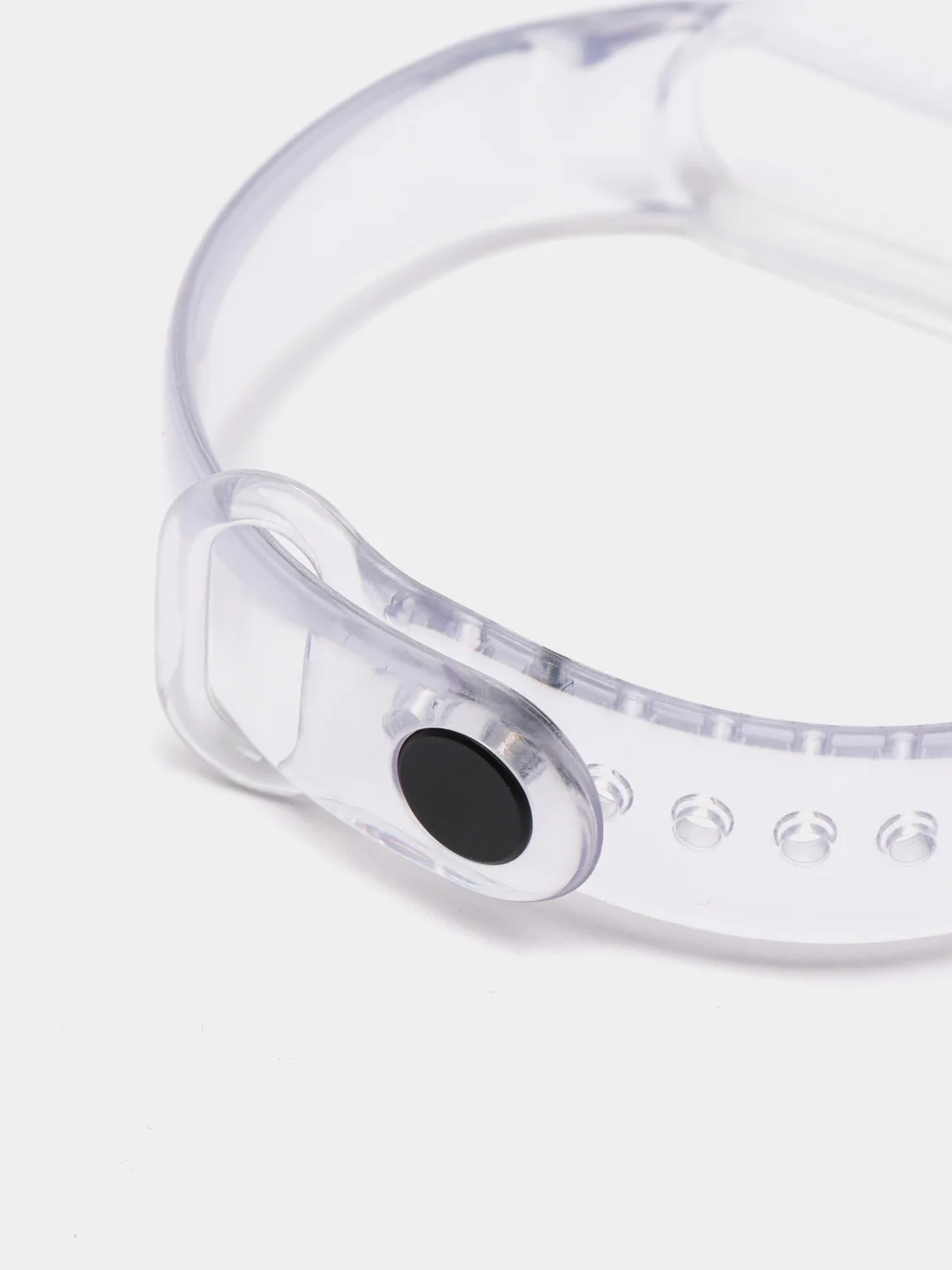 Синий прозрачный силиконовый ремешок хамелеон для Xiaomi Mi Band 3 /4 / 5 / 6 / 7
