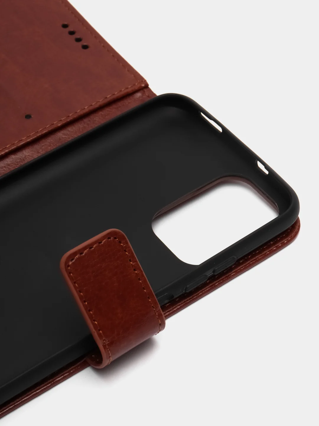 Коричневый кожаный PU чехол книжка Xiaomi Redmi Note 10 4G / Redmi Note 10S, Редми нот 10