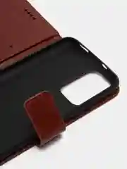Коричневый кожаный PU чехол книжка Xiaomi Redmi Note 10 4G / Redmi Note 10S, Редми нот 10