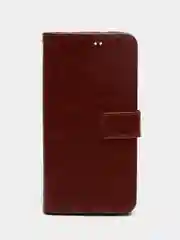 Коричневый кожаный PU чехол книжка Xiaomi Redmi Note 10 4G / Redmi Note 10S, Редми нот 10