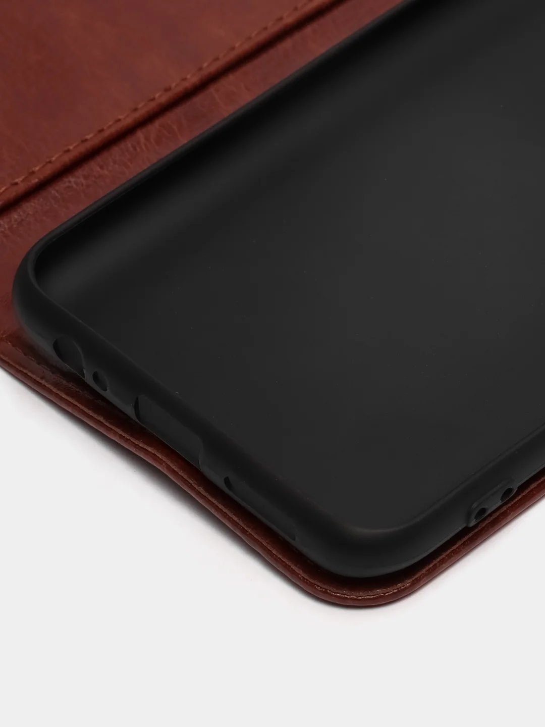 Коричневый кожаный PU чехол книжка Xiaomi Redmi Note 10 4G / Redmi Note 10S, Редми нот 10