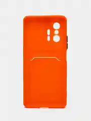 Оранжевый чехол для Xiaomi 11T / 11T Pro / Сяоми 11Т / 11Т Про, с карманом для карт