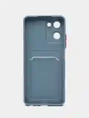Синий меланж чехол Realme 10 Pro 5G, Реалми 10 Про 5 Джи, с карманом для карт