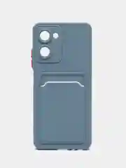 Синий меланж чехол Realme 10 Pro 5G, Реалми 10 Про 5 Джи, с карманом для карт