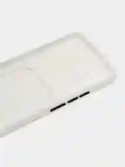 Белый чехол для Samsung Galaxy S22 (Самсунг Галакси С22), с карманом для карт