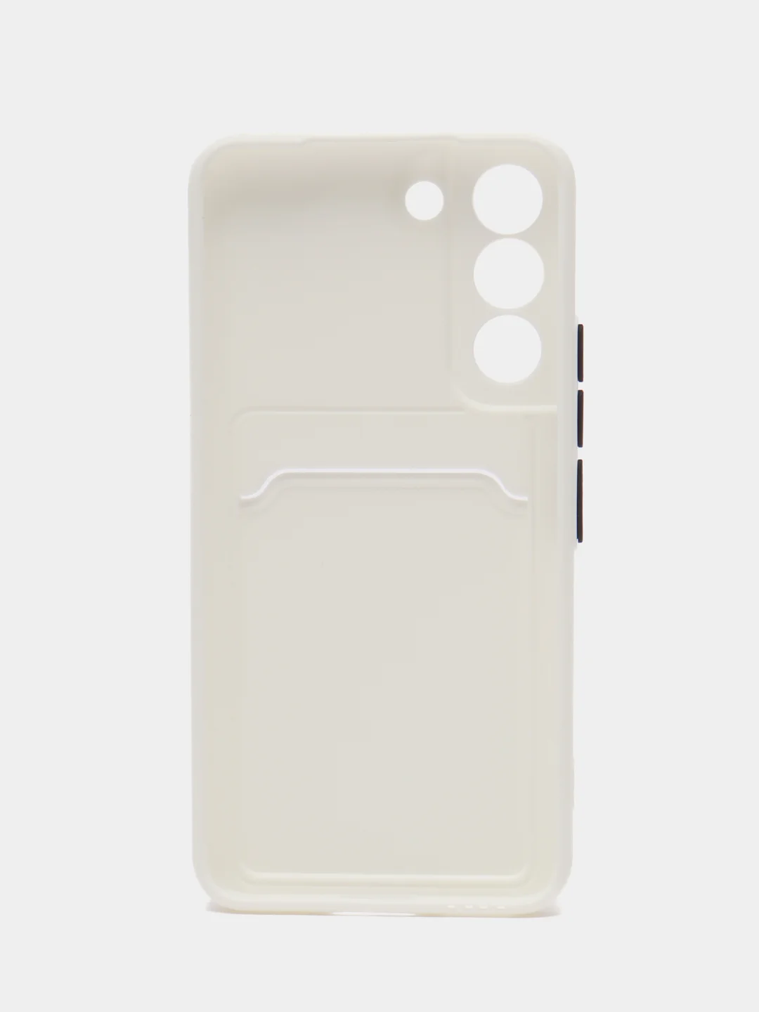 Белый чехол для Samsung Galaxy S22 (Самсунг Галакси С22), с карманом для карт
