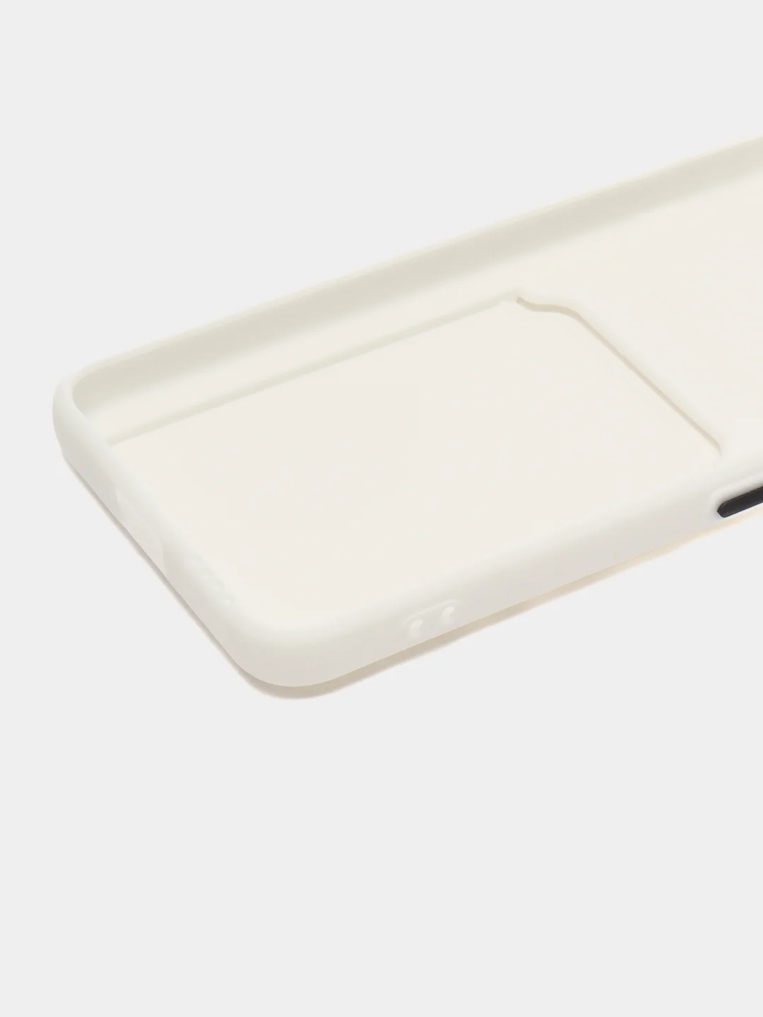 Белый чехол для Samsung Galaxy S22 (Самсунг Галакси С22), с карманом для карт