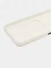 Белый чехол для Samsung Galaxy S22 (Самсунг Галакси С22), с карманом для карт