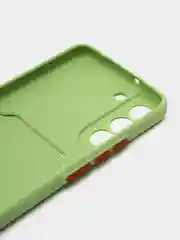 Зеленый чехол для Samsung Galaxy S22 (Самсунг Галакси С22), с карманом для карт