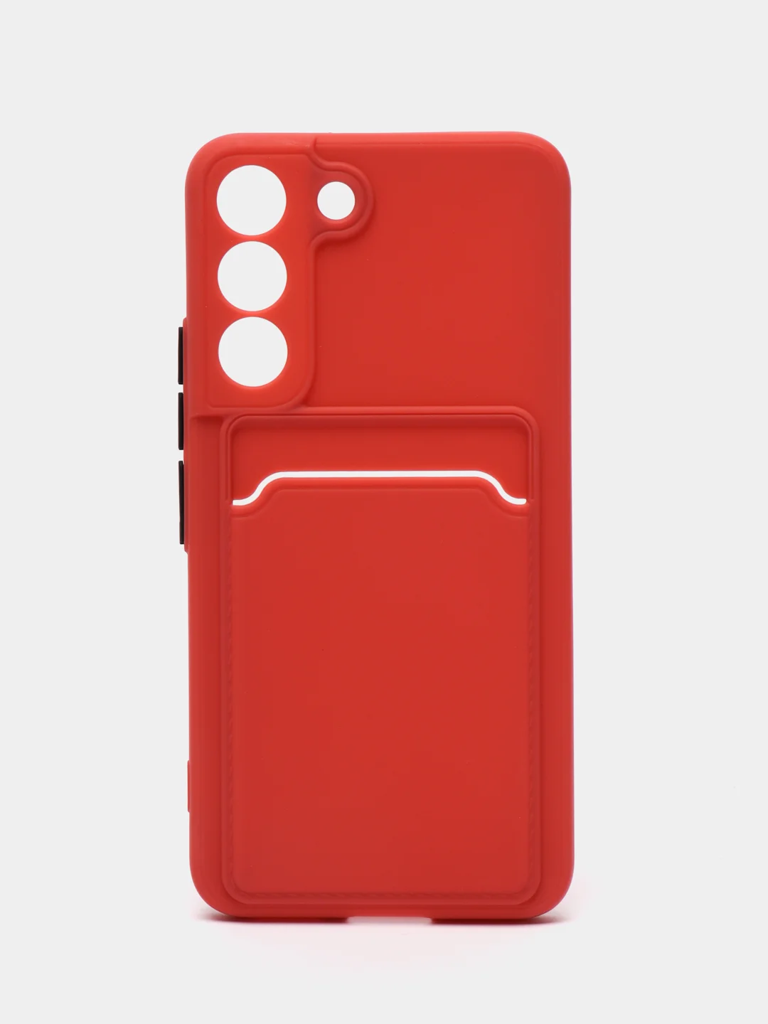 Коралловый чехол для Samsung Galaxy S22 (Самсунг Галакси С22), с карманом для карт