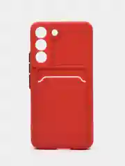 Коралловый чехол для Samsung Galaxy S22 (Самсунг Галакси С22), с карманом для карт