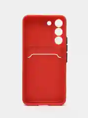 Коралловый чехол для Samsung Galaxy S22 (Самсунг Галакси С22), с карманом для карт