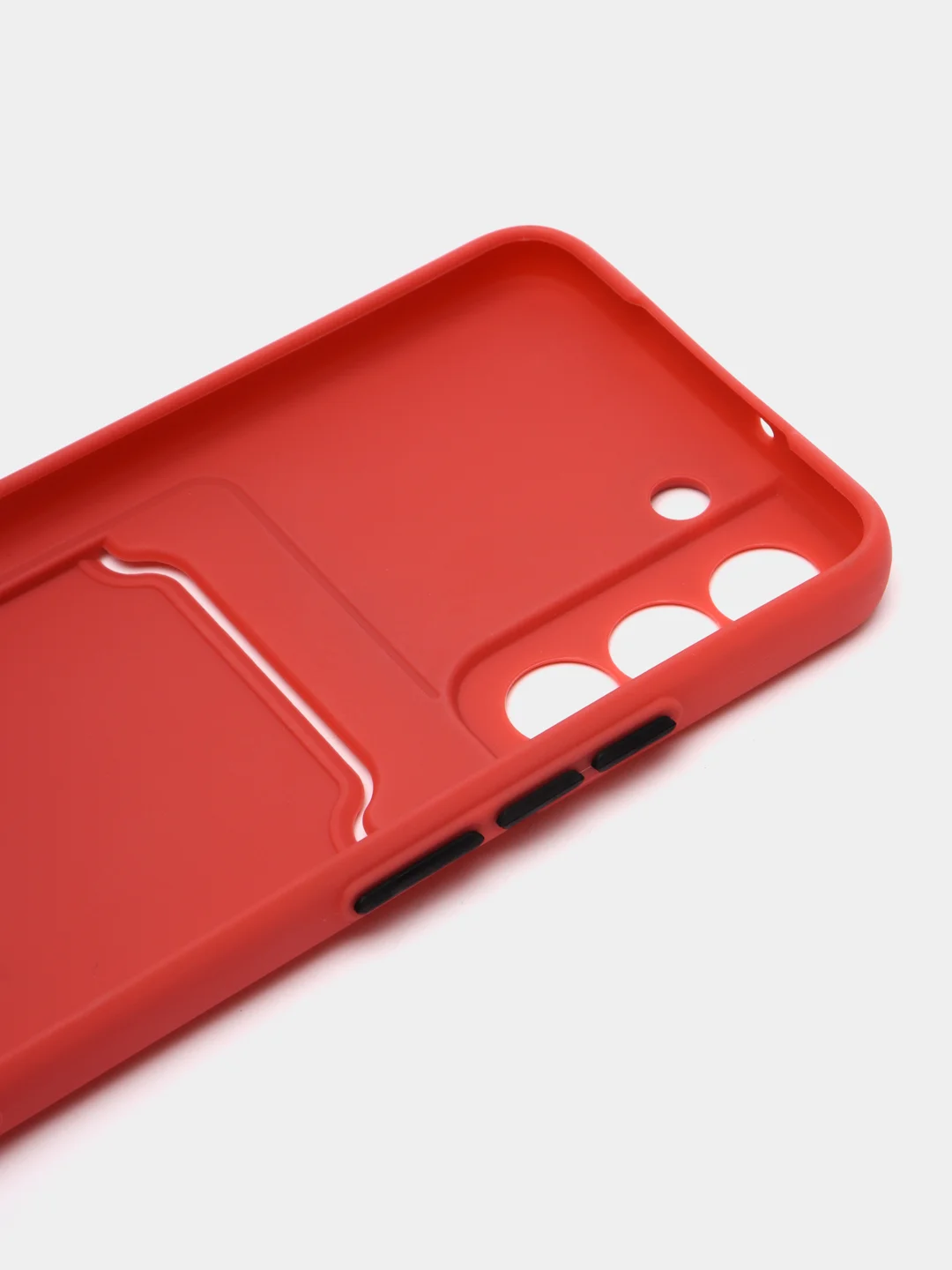 Коралловый чехол для Samsung Galaxy S22 (Самсунг Галакси С22), с карманом для карт