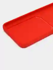Красный чехол для Samsung Galaxy S22 (Самсунг Галакси С22), с карманом для карт