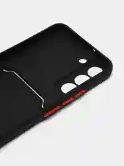 Черный чехол для Samsung Galaxy S22 (Самсунг Галакси С22), с карманом для карт