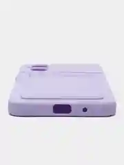 Сиреневый силиконовый чехол Xiaomi Poco M5 4G 2022, Poco M4 5G (Поко М4 5Г, М5 4Г 2022), с карманом для карт, прозрачный