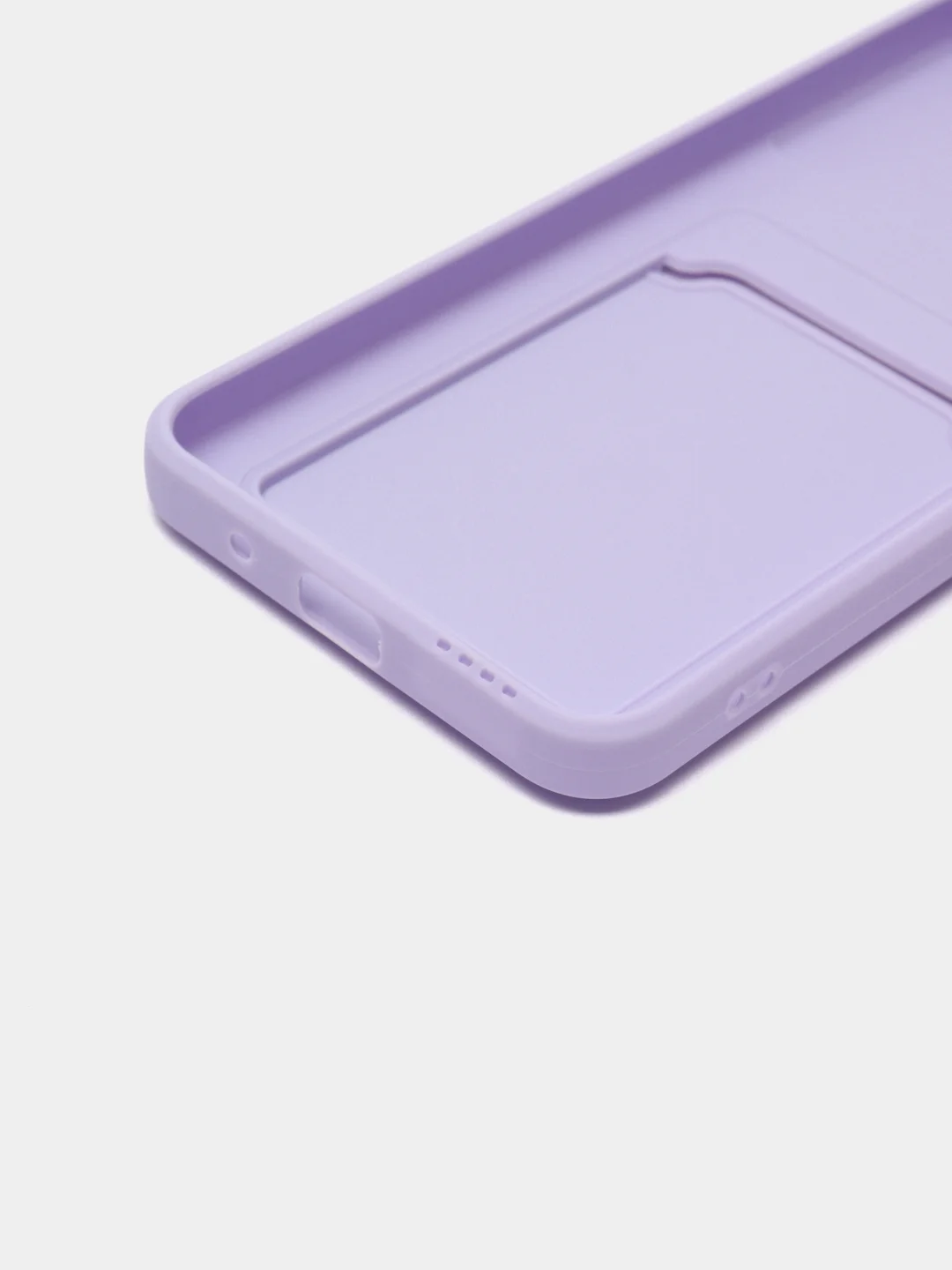 Сиреневый силиконовый чехол Xiaomi Poco M5 4G 2022, Poco M4 5G (Поко М4 5Г, М5 4Г 2022), с карманом для карт, прозрачный