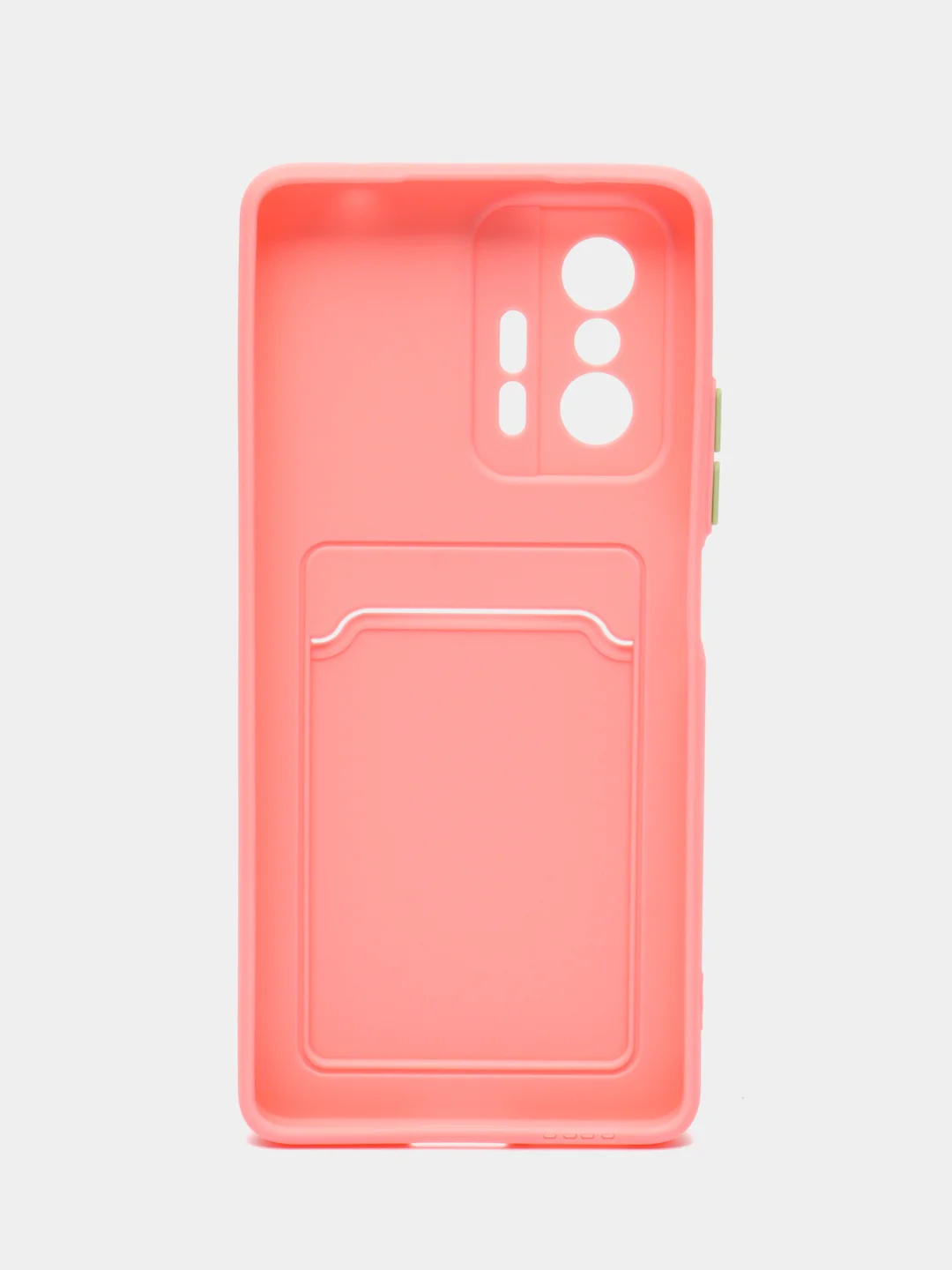 Розовый чехол для Xiaomi 11T / 11T Pro / Сяоми 11Т / 11Т Про, с карманом для карт