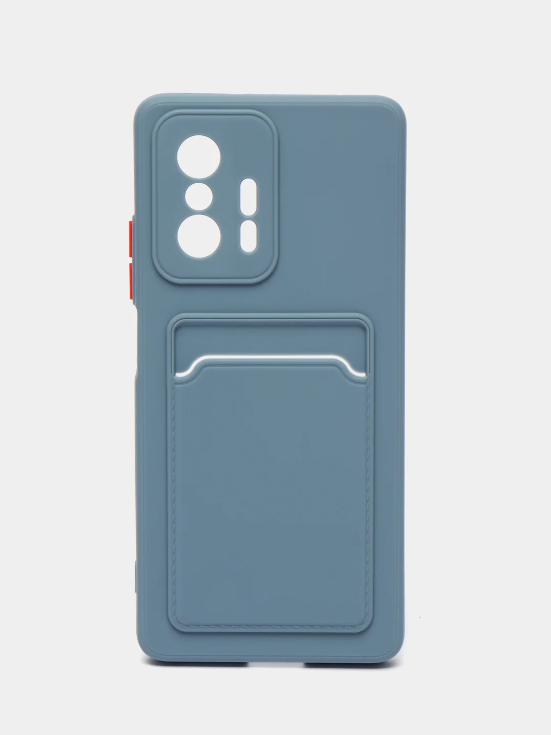 Синий меланж чехол для Xiaomi 11T / 11T Pro / Сяоми 11Т / 11Т Про, с карманом для карт