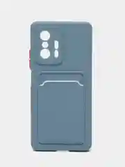 Синий меланж чехол для Xiaomi 11T / 11T Pro / Сяоми 11Т / 11Т Про, с карманом для карт