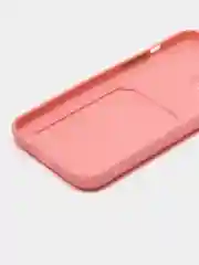 Пудровый силиконовый чехол для iPhone 13 Pro Max, с карманом для карт, прозрачный